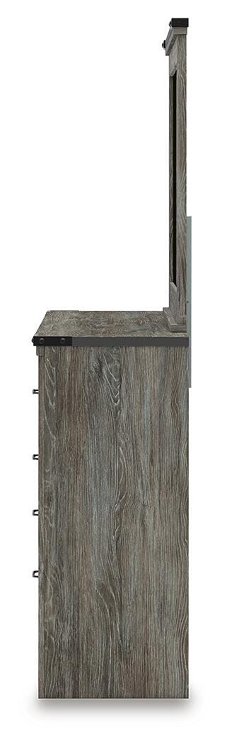 Frandern Bookcase Panel Bed with Storage, Dresser, Mirror and Chest (B4480-SI) - Image 7
