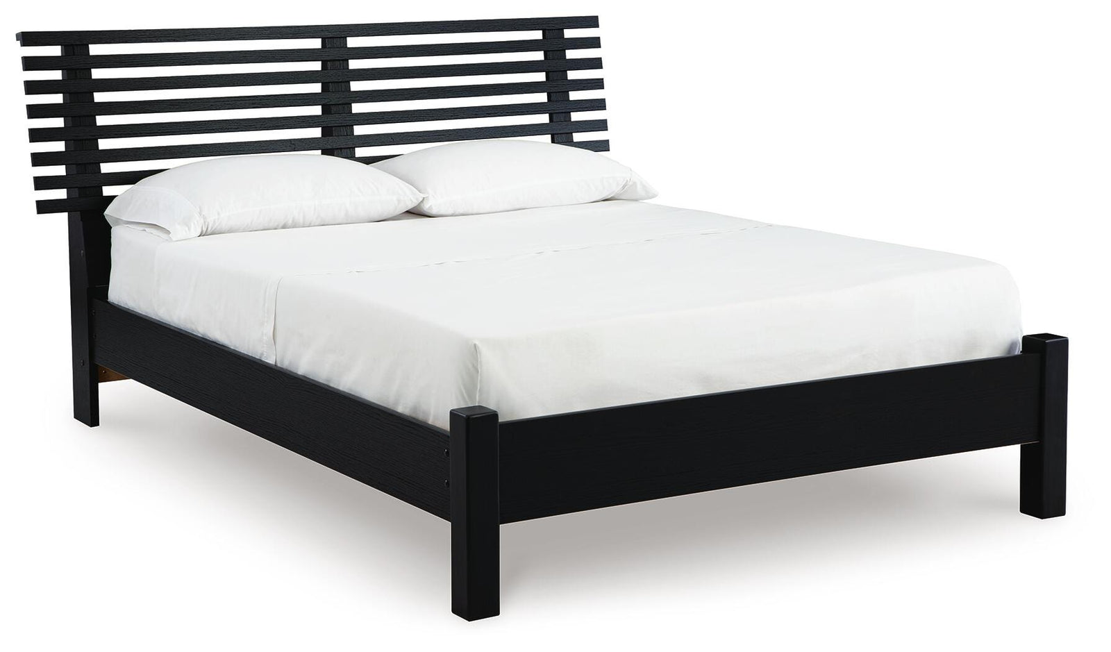 Danziar Slat Panel Bed (Youth) - Black  (B1013-SI)