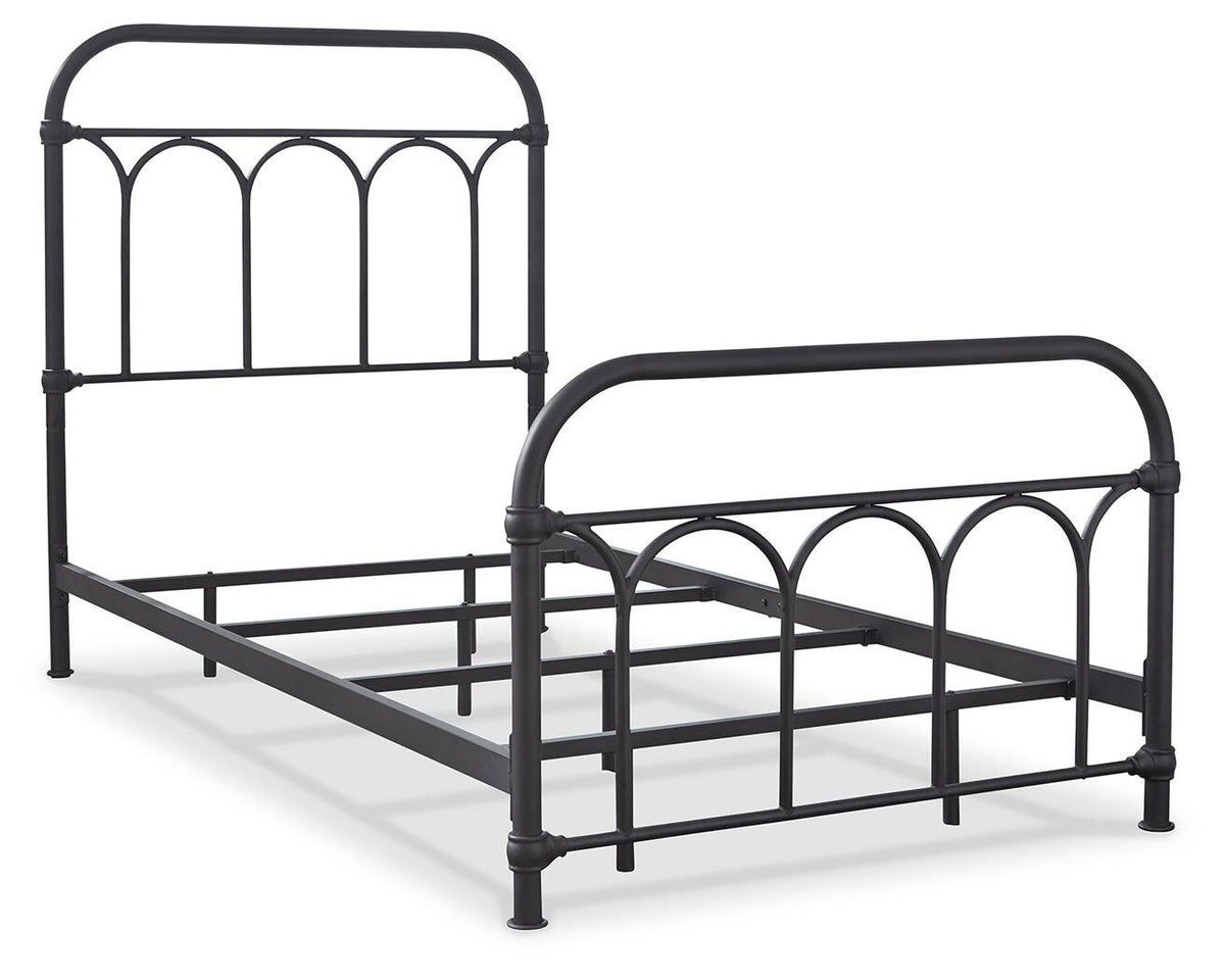 Nashburg Metal Bed - Black  (B280-SI) - Image 4