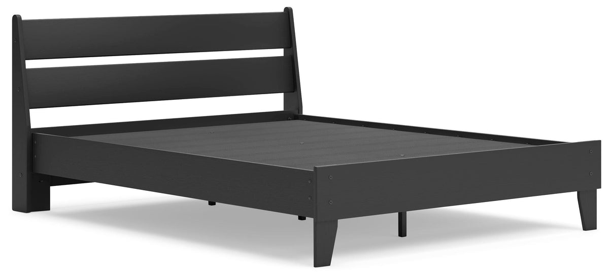 Socalle Panel Platform Bed - Black  (EB1865-SI) - Image 2