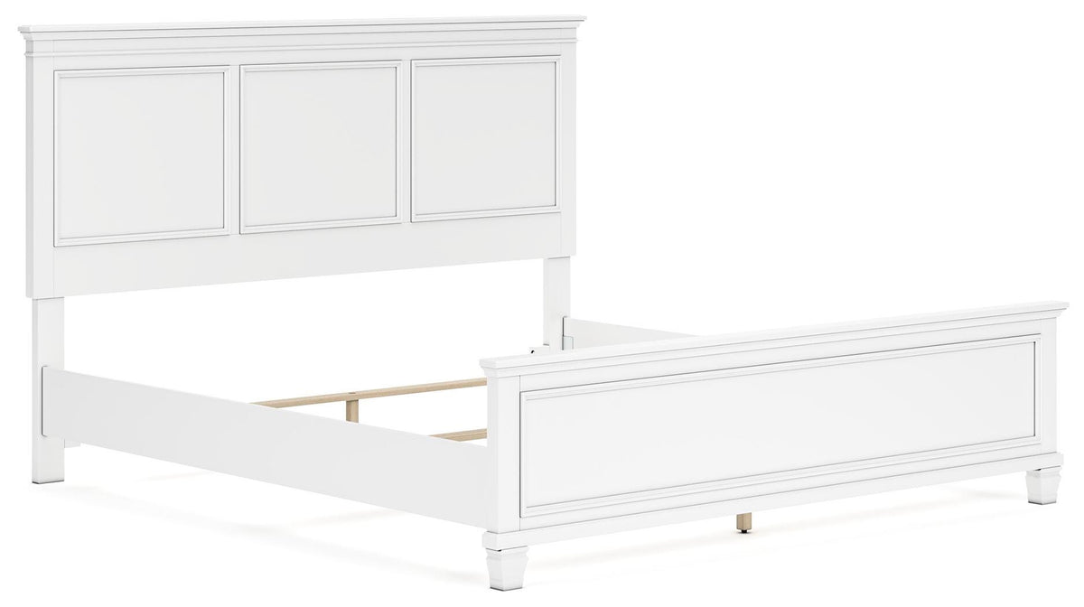 Fortman Panel Bed, Dresser and 2 Nightstands - White  (B680-SI) - Image 12