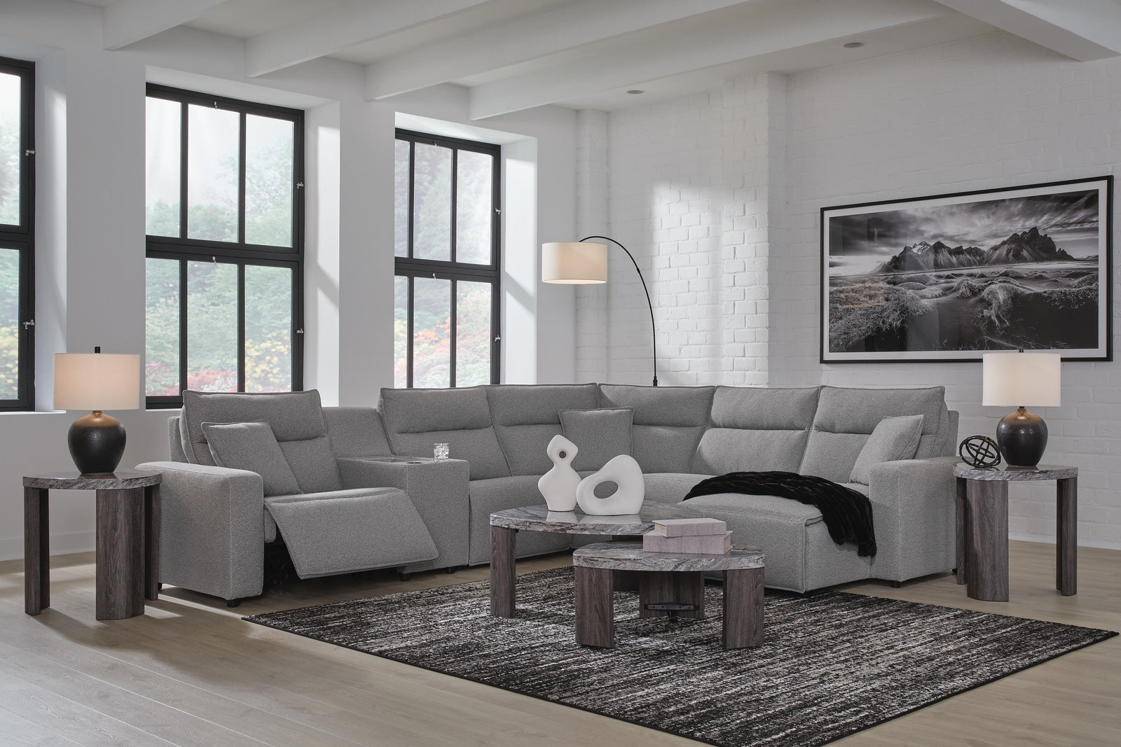 Modmax II 6-Piece Power Reclining Sectional with Chaise and Console (65906-SI) - Image 3