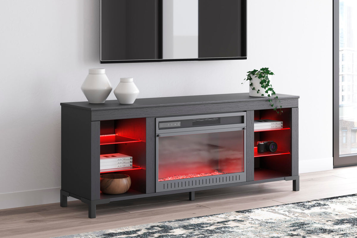 Cayberry 60 TV Stand with Electric Fireplace (W2721-SI) - Image 14