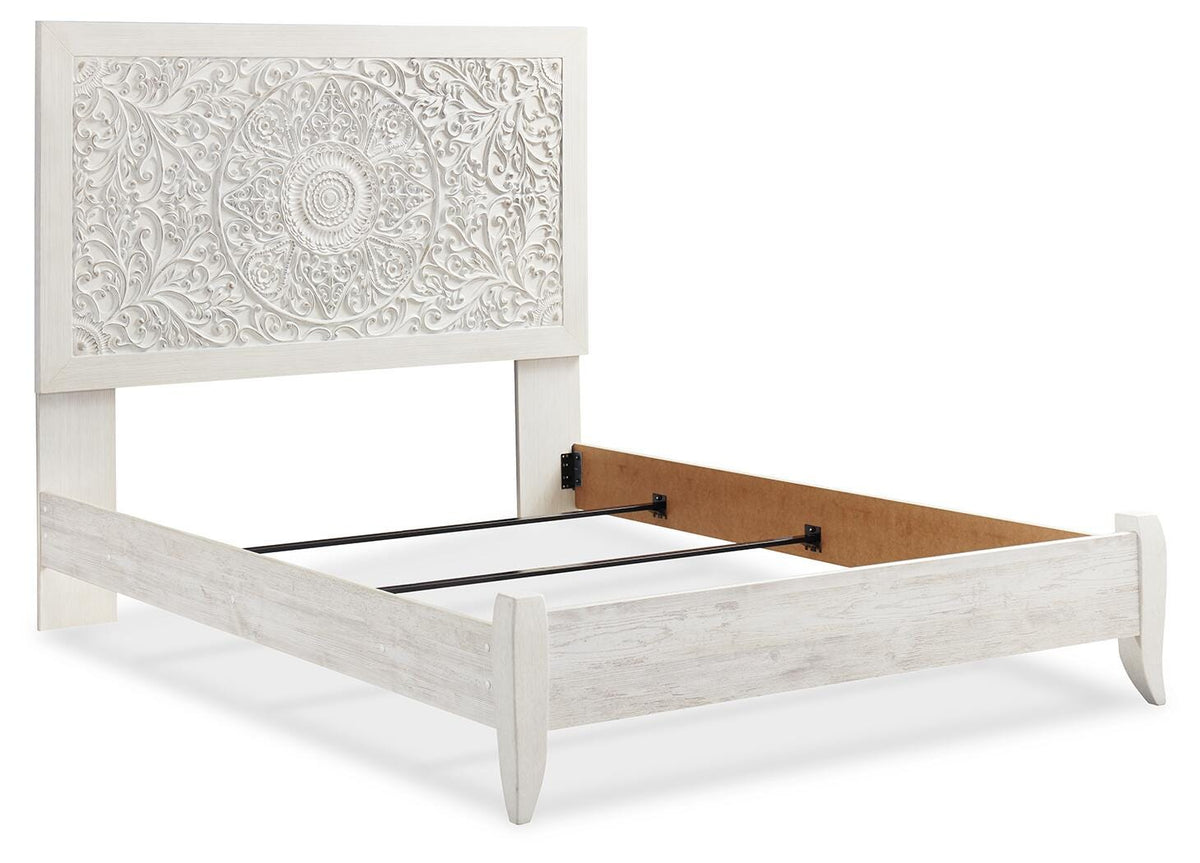 Paxberry Panel Headboard - Whitewash  (B181-SI) - Image 6