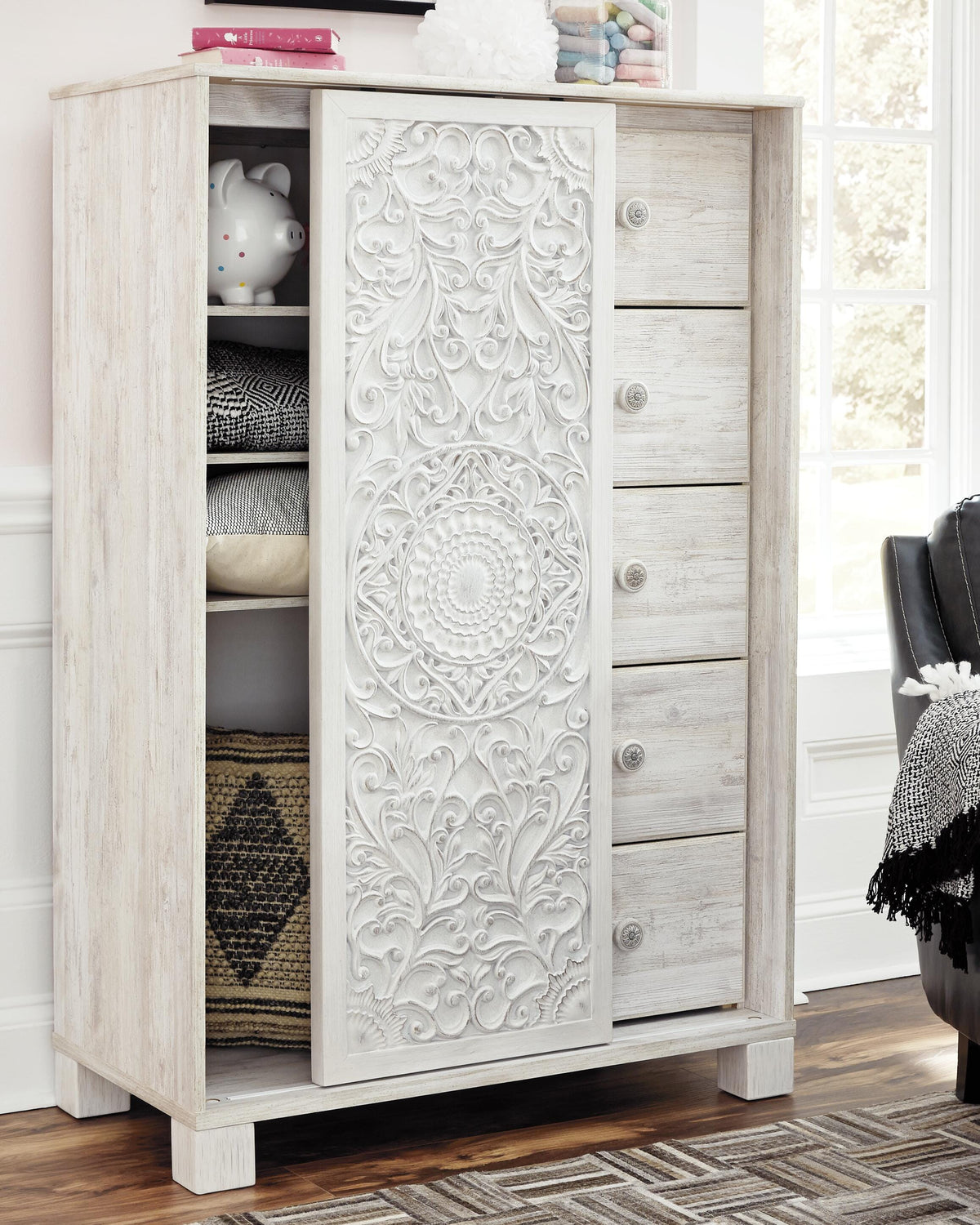Paxberry Dressing Chest (Youth) - Whitewash  (B181-SI) - Image 6