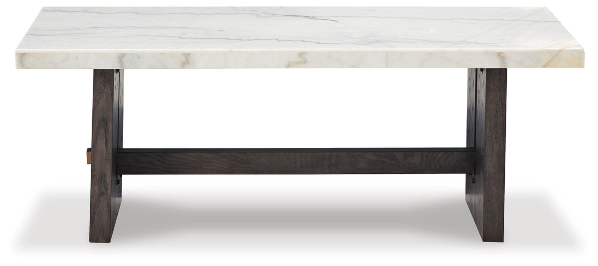 Burkhaus Coffee Table - White/Dark Brown  (T779-SI) - Image 2