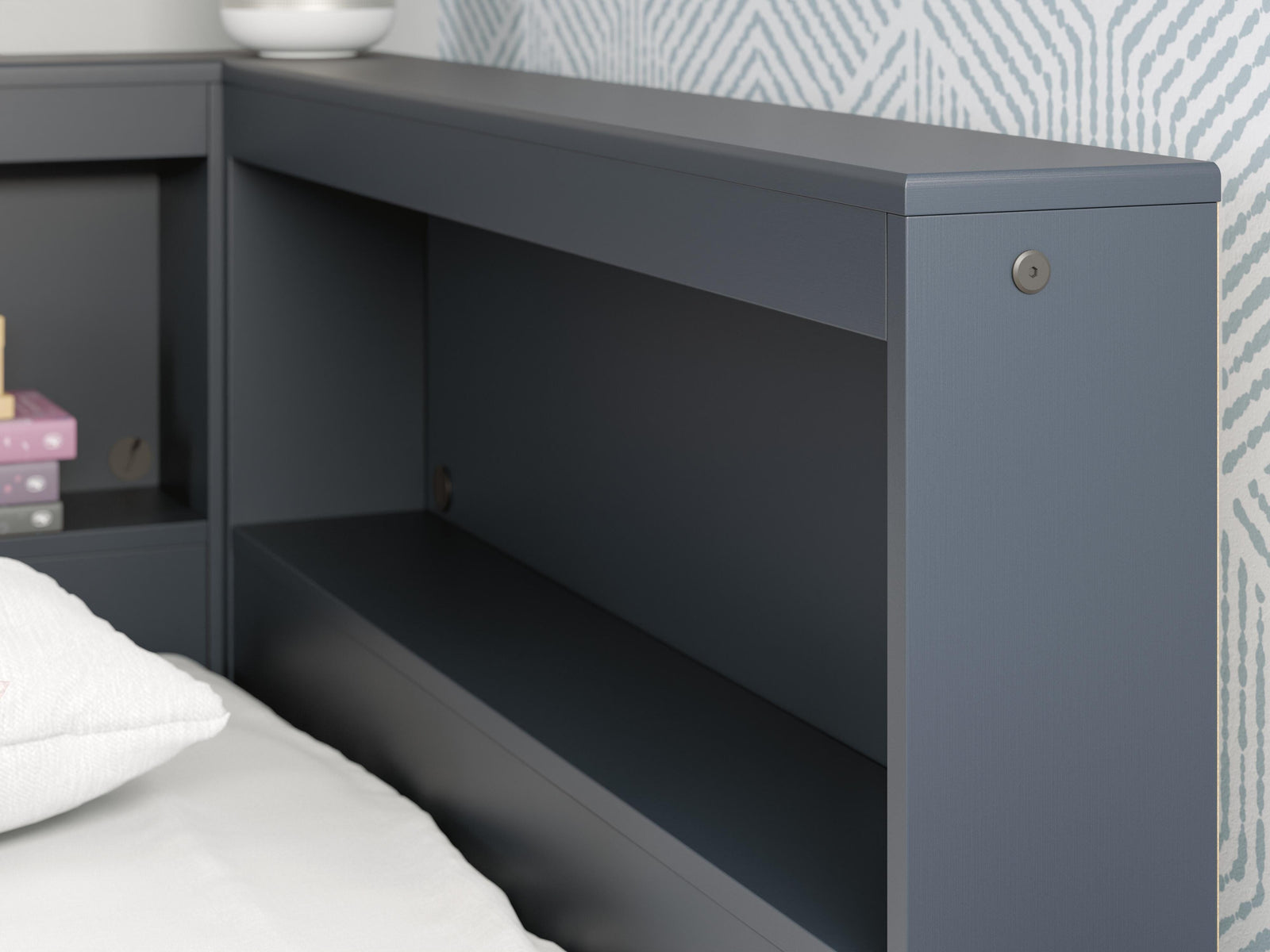 Simmenfort Bookcase Storage Bed (Youth) - Navy Blue  (EB1528-SI) - Image 9