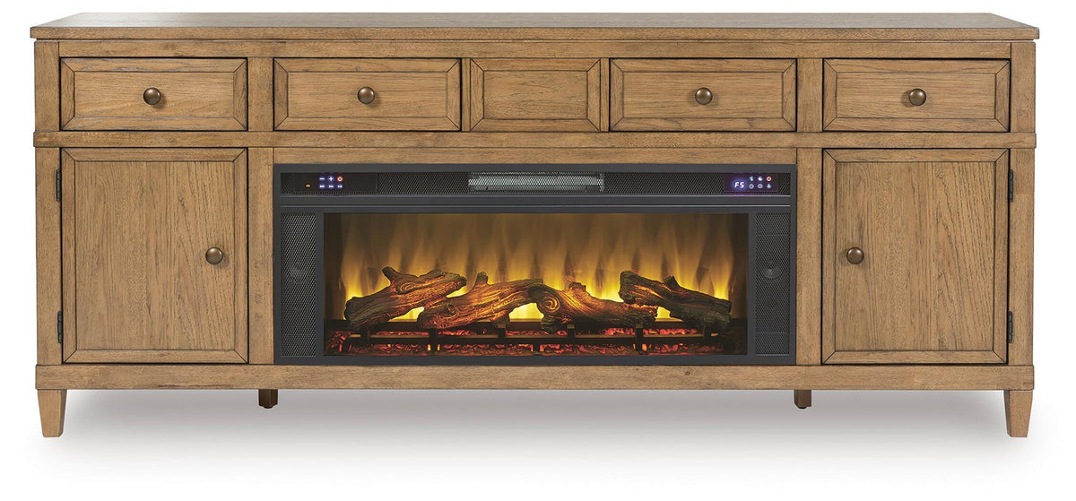 Sharlance 81 TV Stand with Electric Fireplace (W655-SI)
