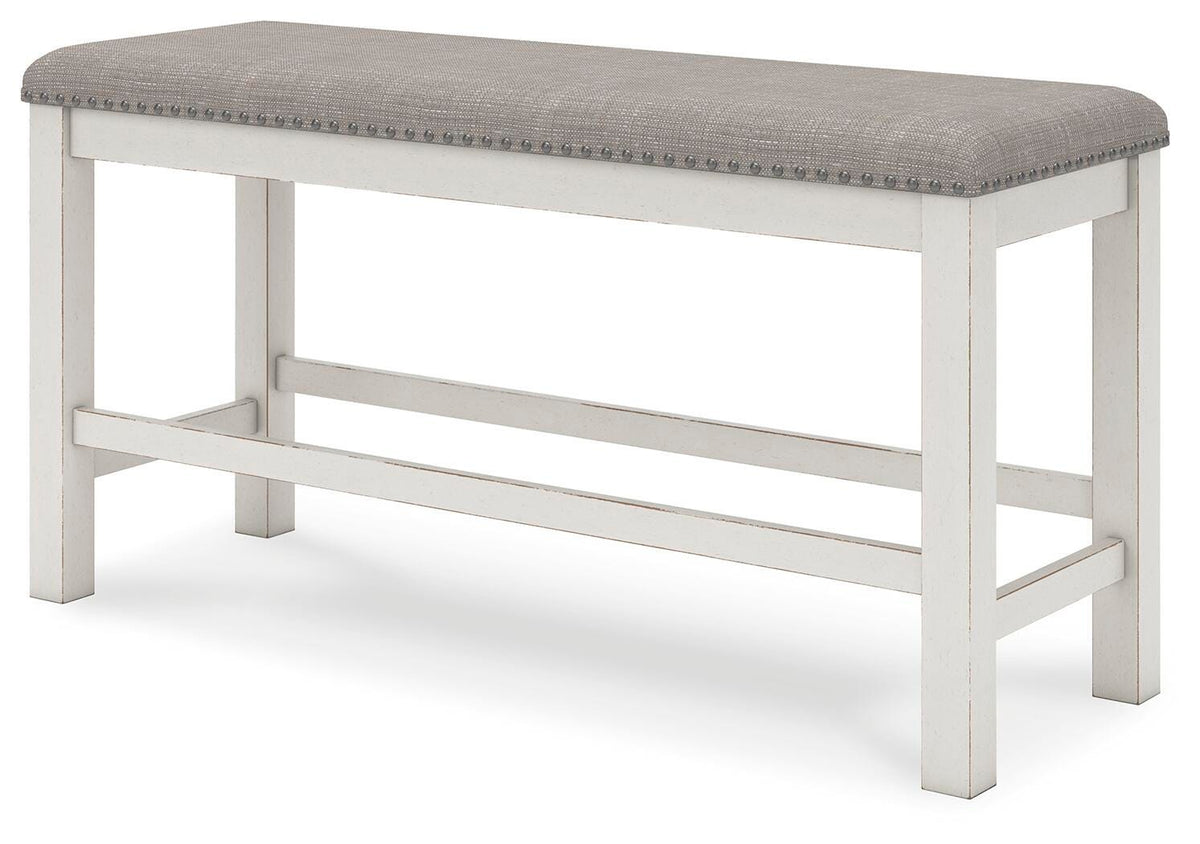 Robbinsdale Counter Height Dining Table, 4 Barstools and Bench (D642-SI) - Image 8