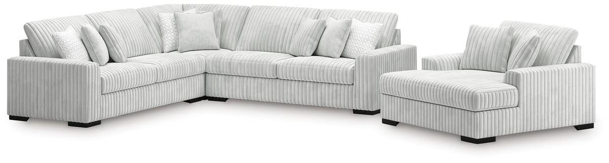 Stupendous 3-Piece Sectional and Oversized Chaise (25903-SI)
