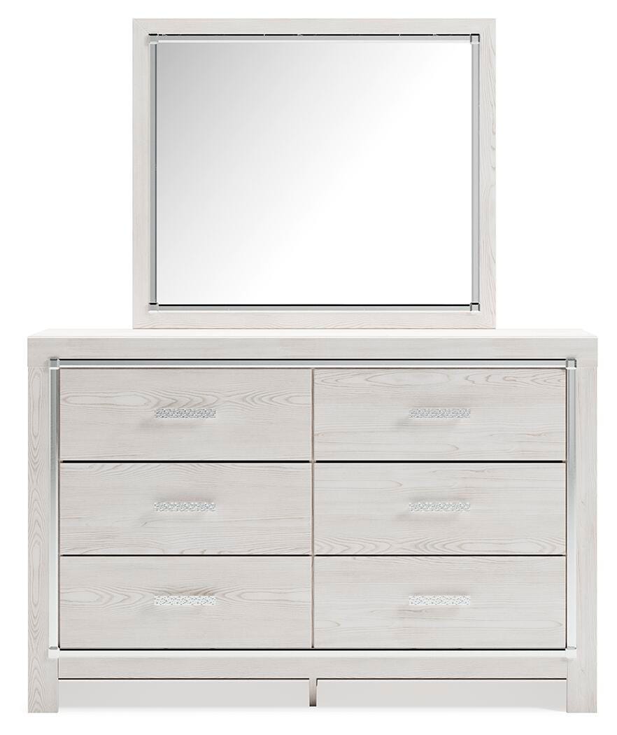 Altyra Platform Storage Bed, Dresser, Mirror, Chest and 2 Nightstands (B2640-SI) - Image 2