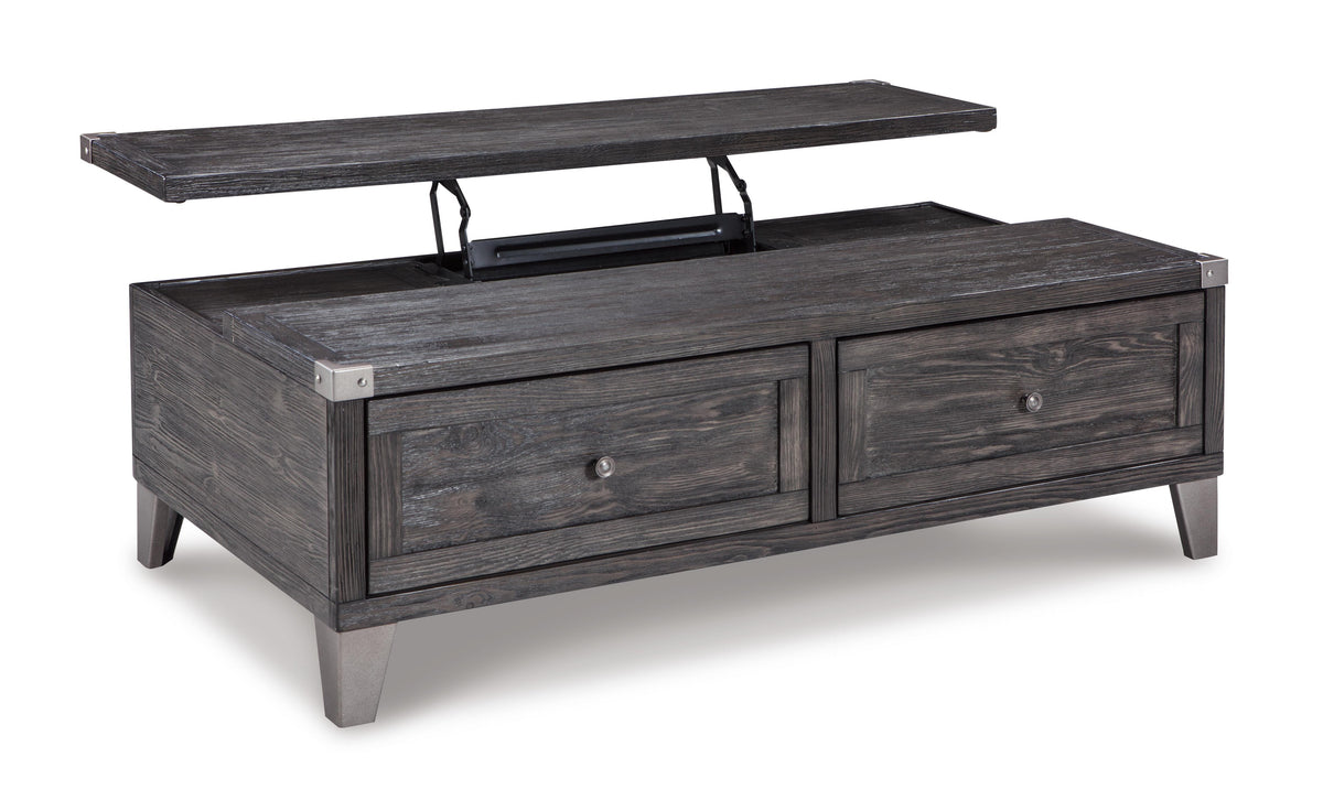 Todoe Coffee Table with Lift Top - Dark Gray  (T901-SI) - Image 4