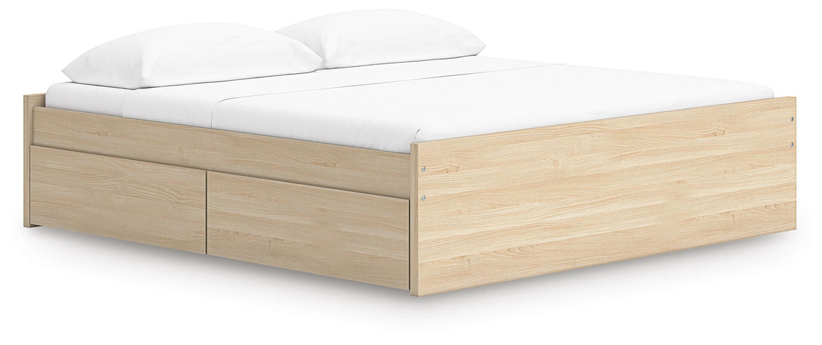 Onita Platform Bed with 2 Side Storage - Natural  (EB9632-SI)