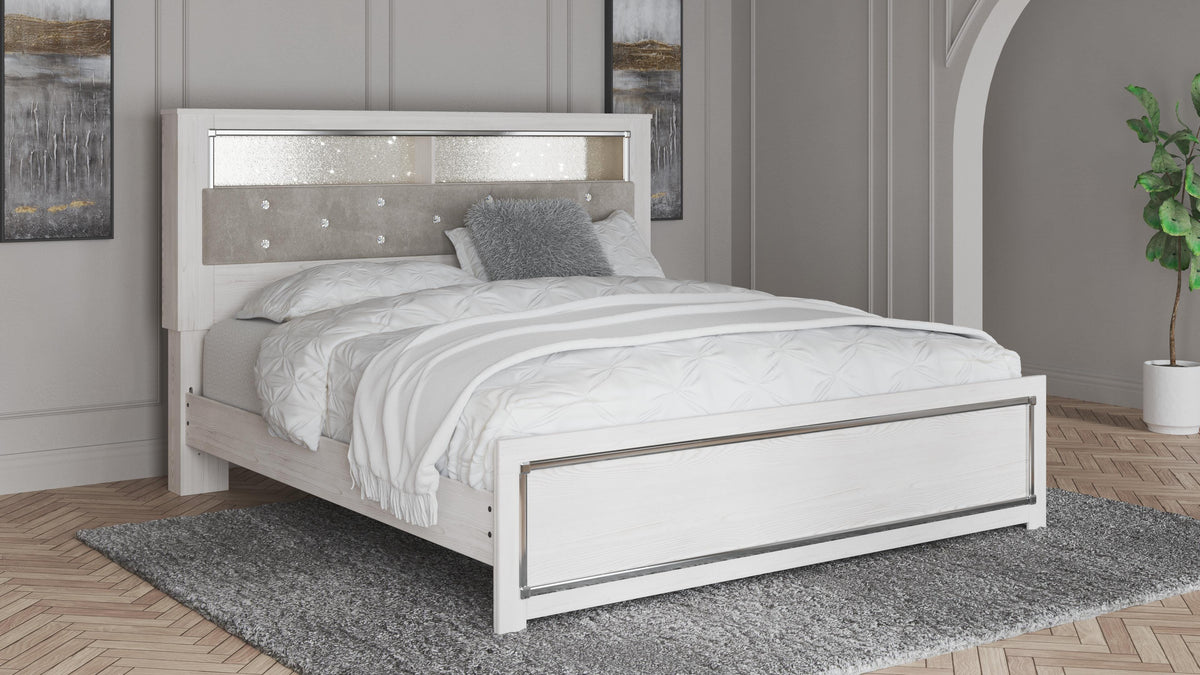 Altyra Panel Bookcase Bed - White  (B2640-SI) - Image 6