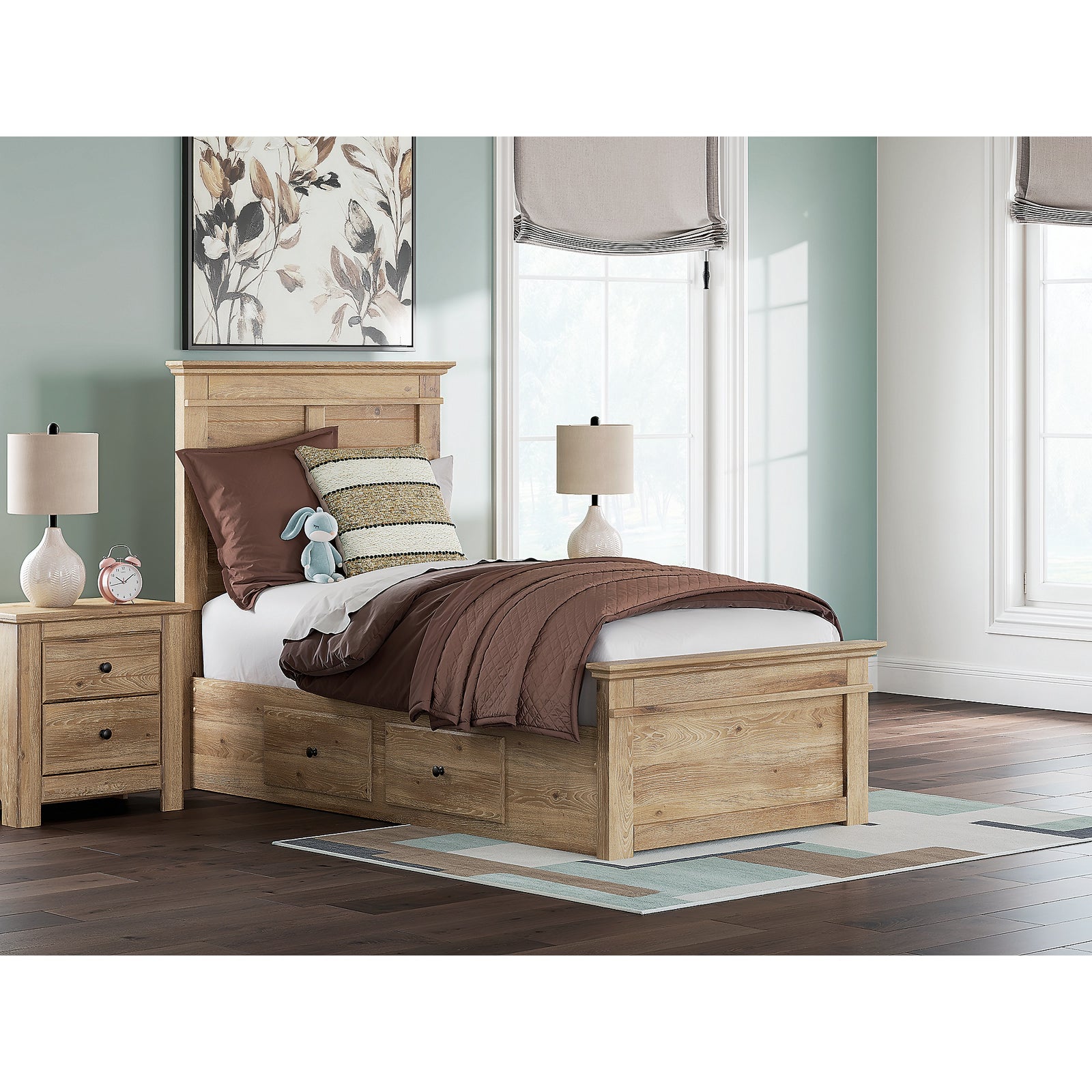 Makidern Twin Panel Storage Bed (PCB1170-SI) - Image 11