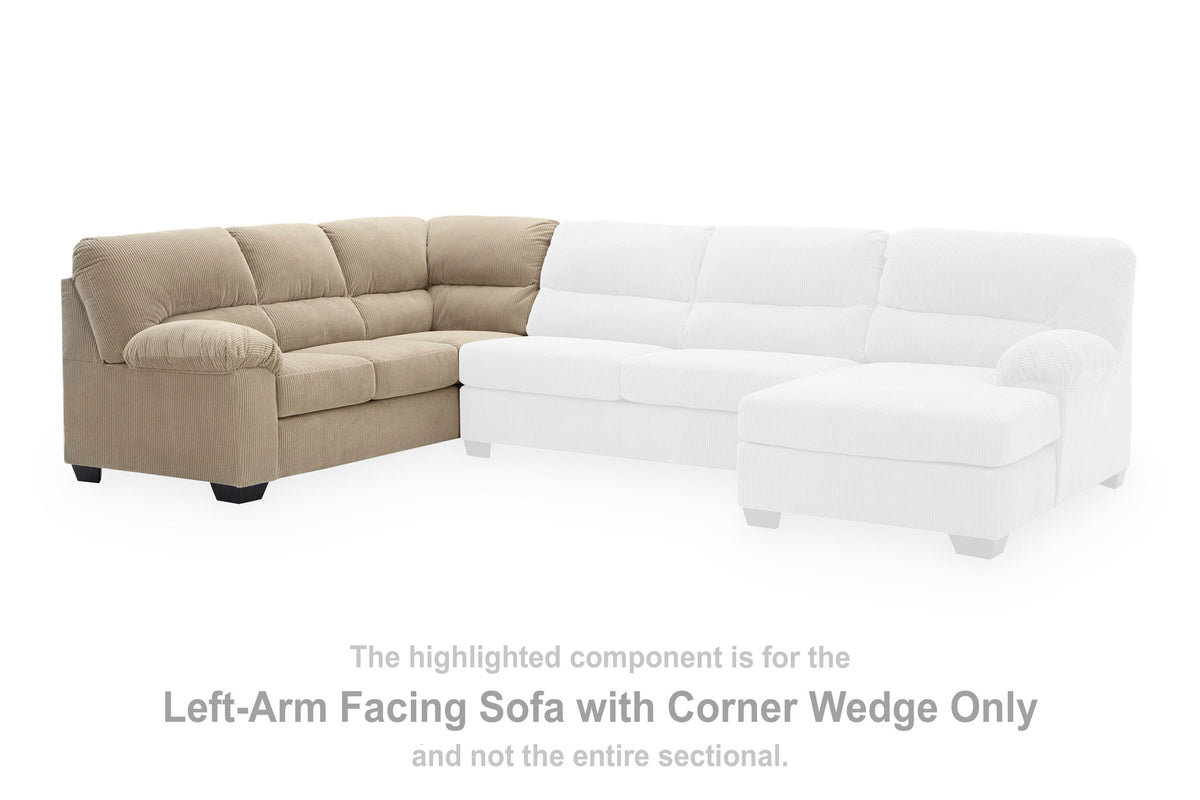 SimpleJoy Left-Arm Facing Sofa with Corner Wedge (24203-SI) - Image 33