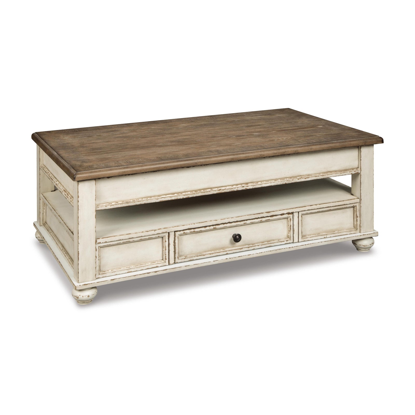 Realyn Coffee Table with Lift Top - White/Brown  (T523-SI) - Image 4