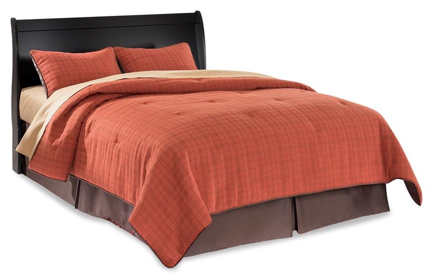 Huey Vineyard Sleigh Headboard (Youth) - Black  (B128-SI) - Image 2