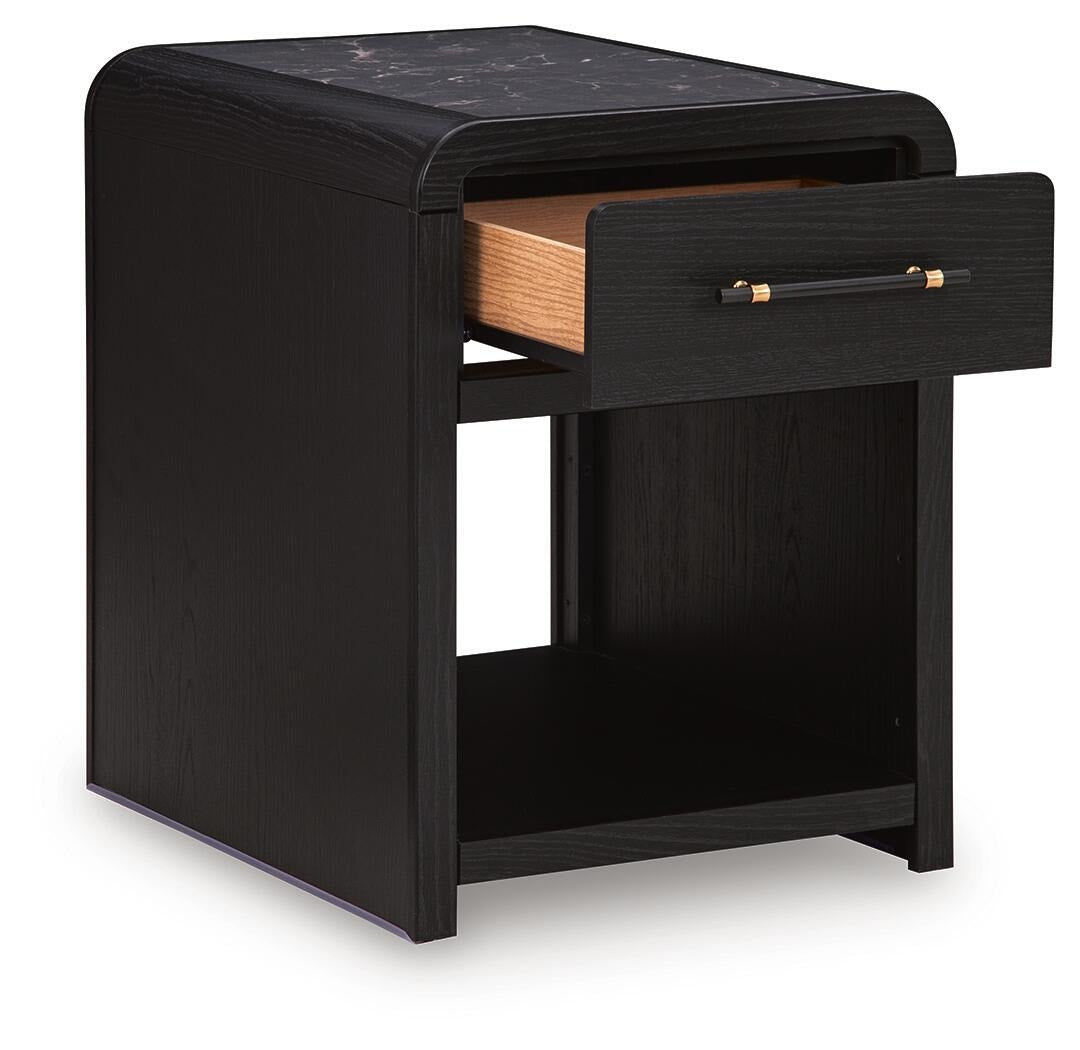 Clanden End Table - Black  (T1540-SI) - Image 2