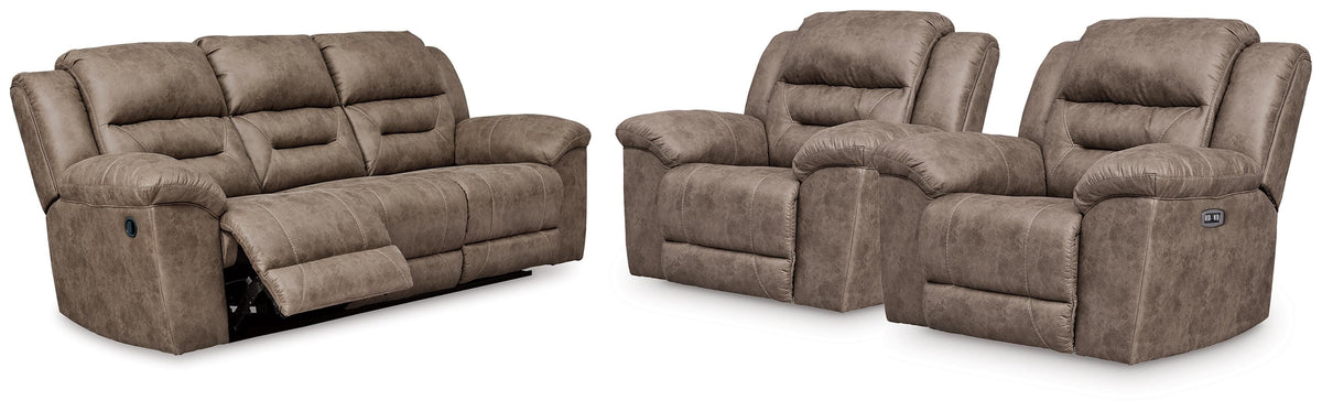 Stoneland Reclining Sofa and 2 Power Recliners (39905-SI)