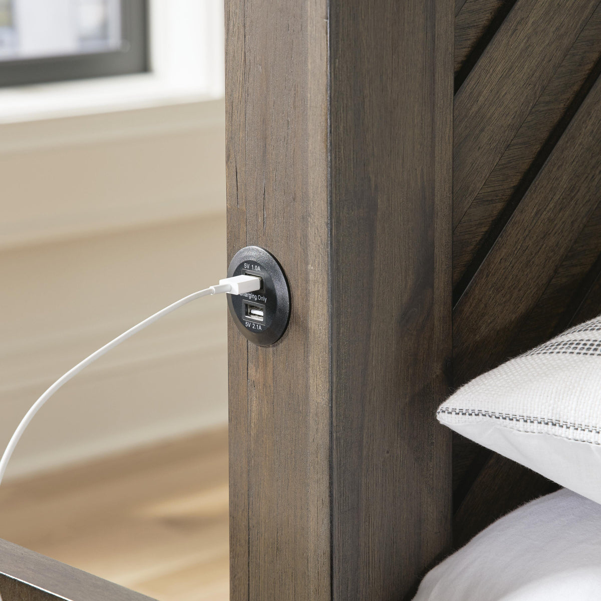 Arkenton Panel Bed, Dresser and Mirror - Grayish Brown  (B786-SI) - Image 14