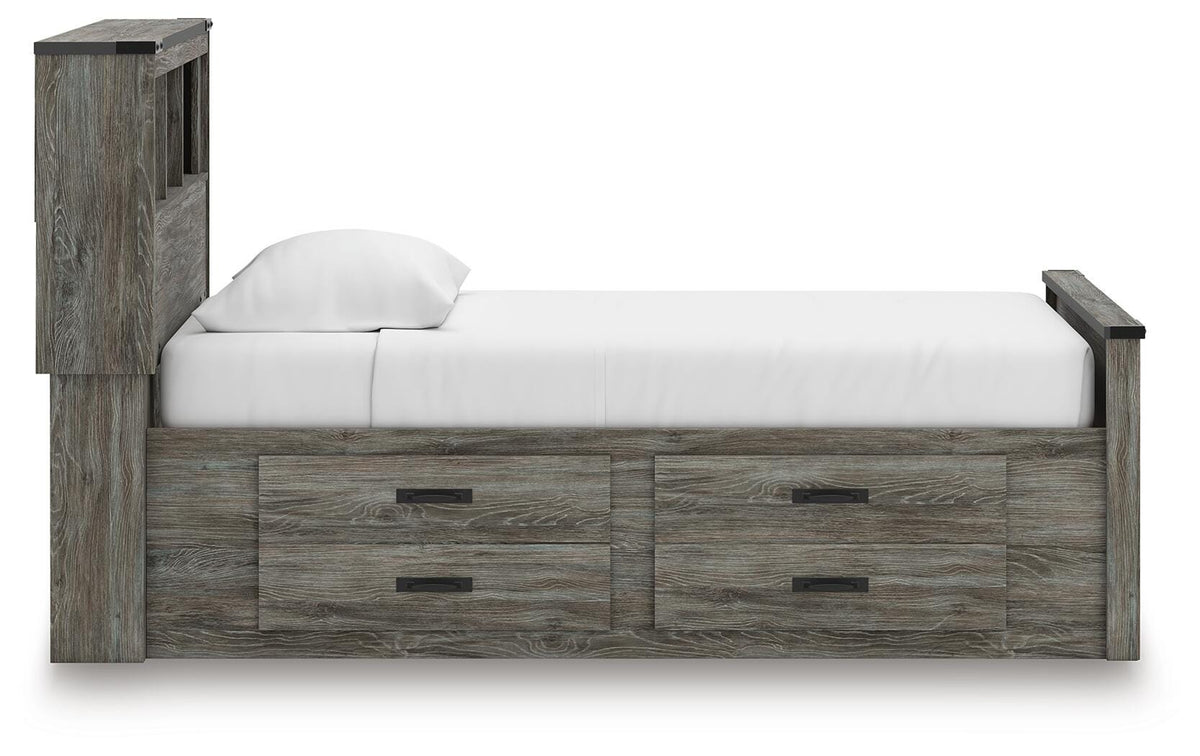 Frandern Bookcase Bed with Storage, Dresser and Mirror (B4480-SI) - Image 12