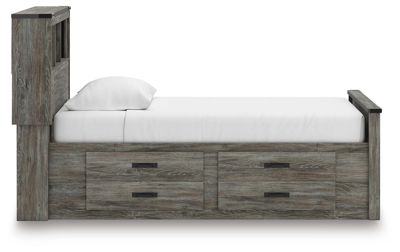 Frandern Bookcase Bed with Storage, Dresser and Mirror (B4480-SI) - Image 12