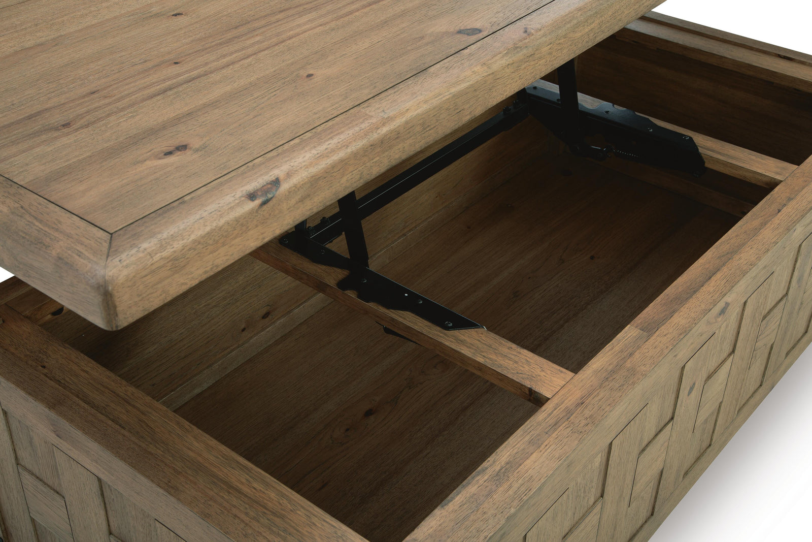 Ridgester Lift-Top Coffee Table - Light Brown  (T858-SI) - Image 8