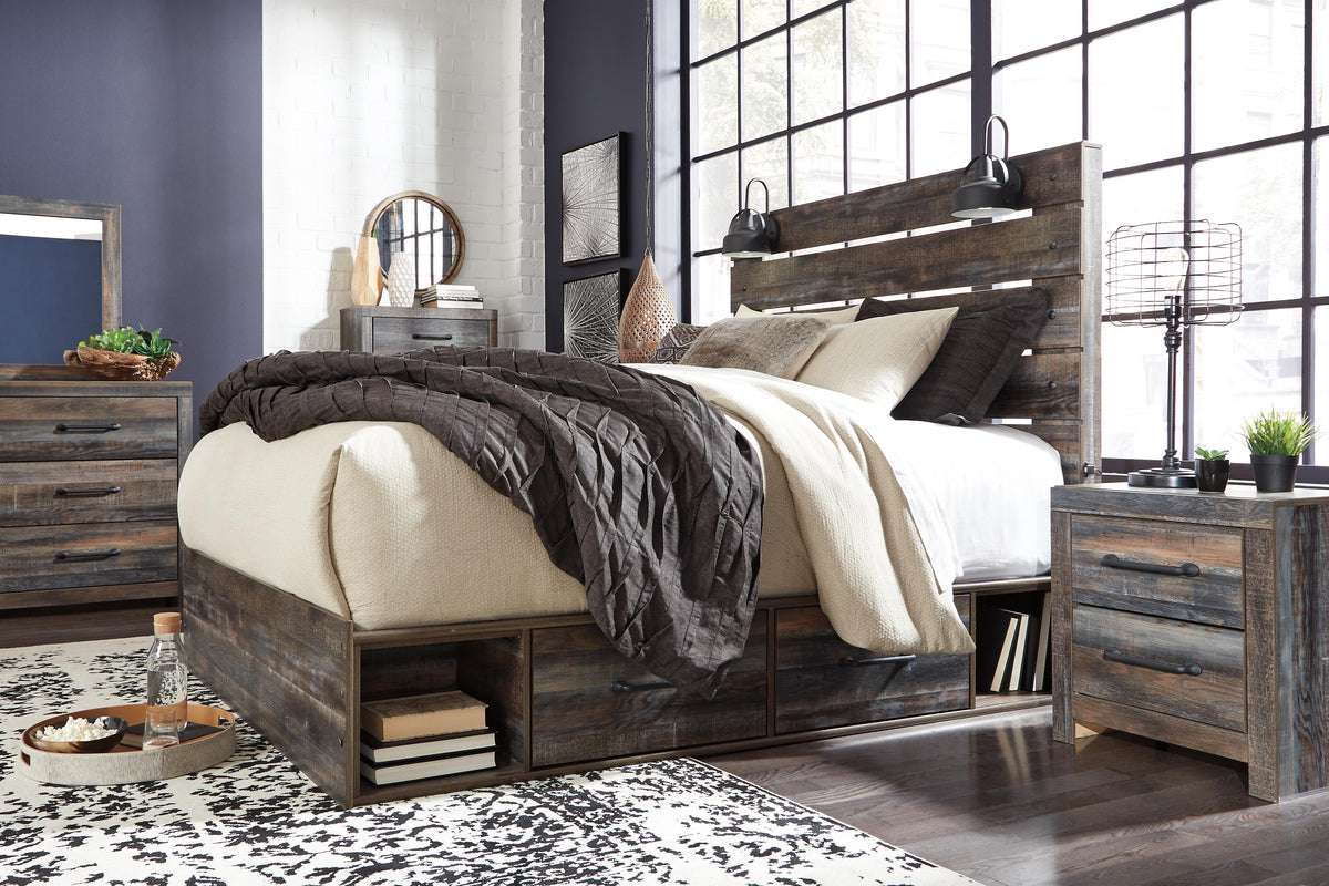 Drystan Panel Bed with 4 Storage Drawers - Multi  (B211-SI) - Image 3