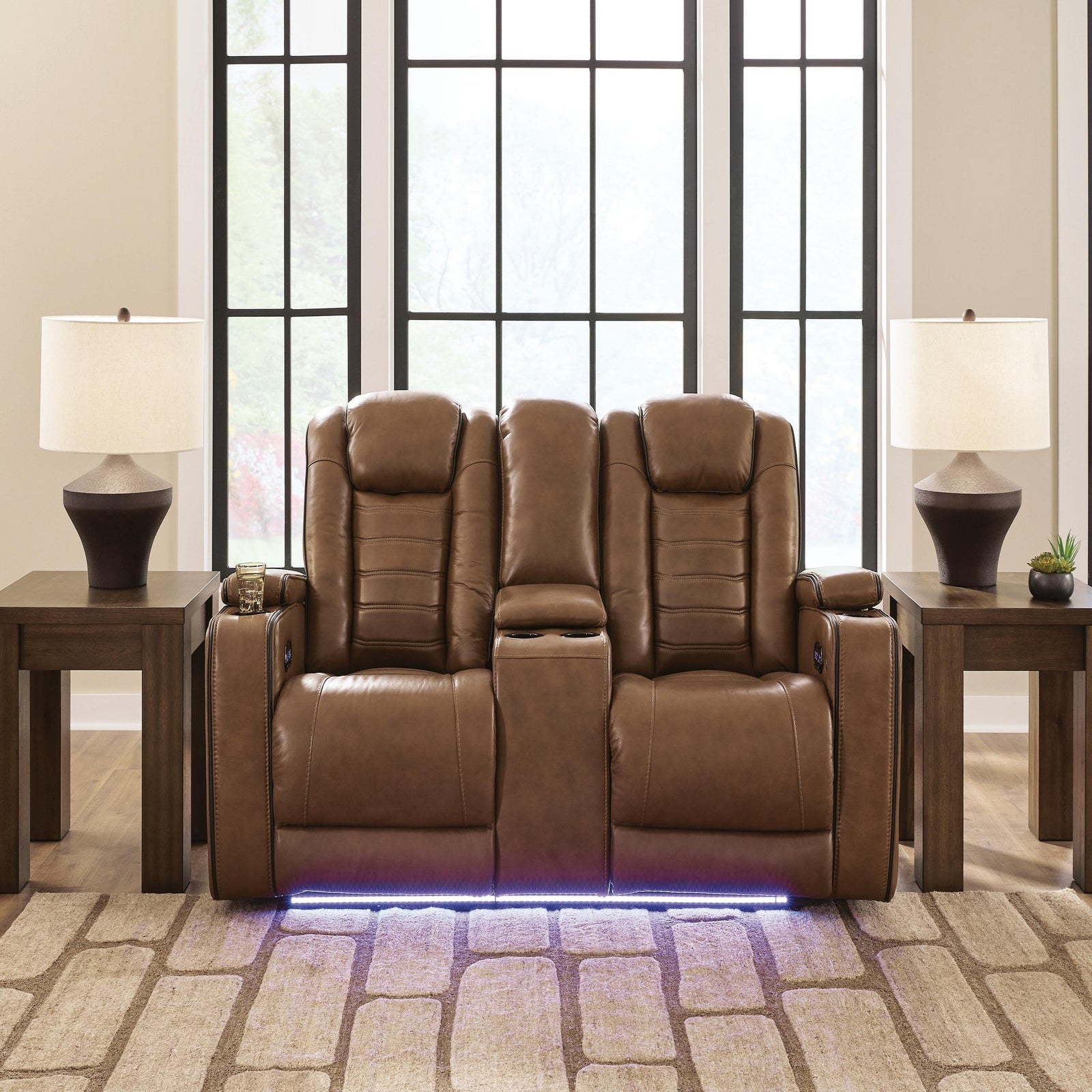 Gruaro Power Reclining Loveseat with Console (PCU14200-SI) - Image 2