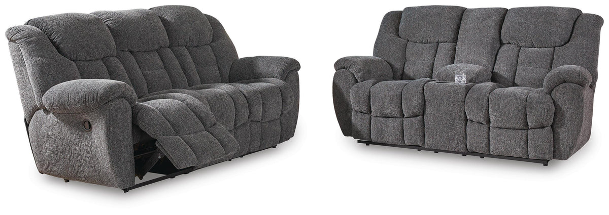 Foreside Reclining Sofa and Loveseat (38104-SI)