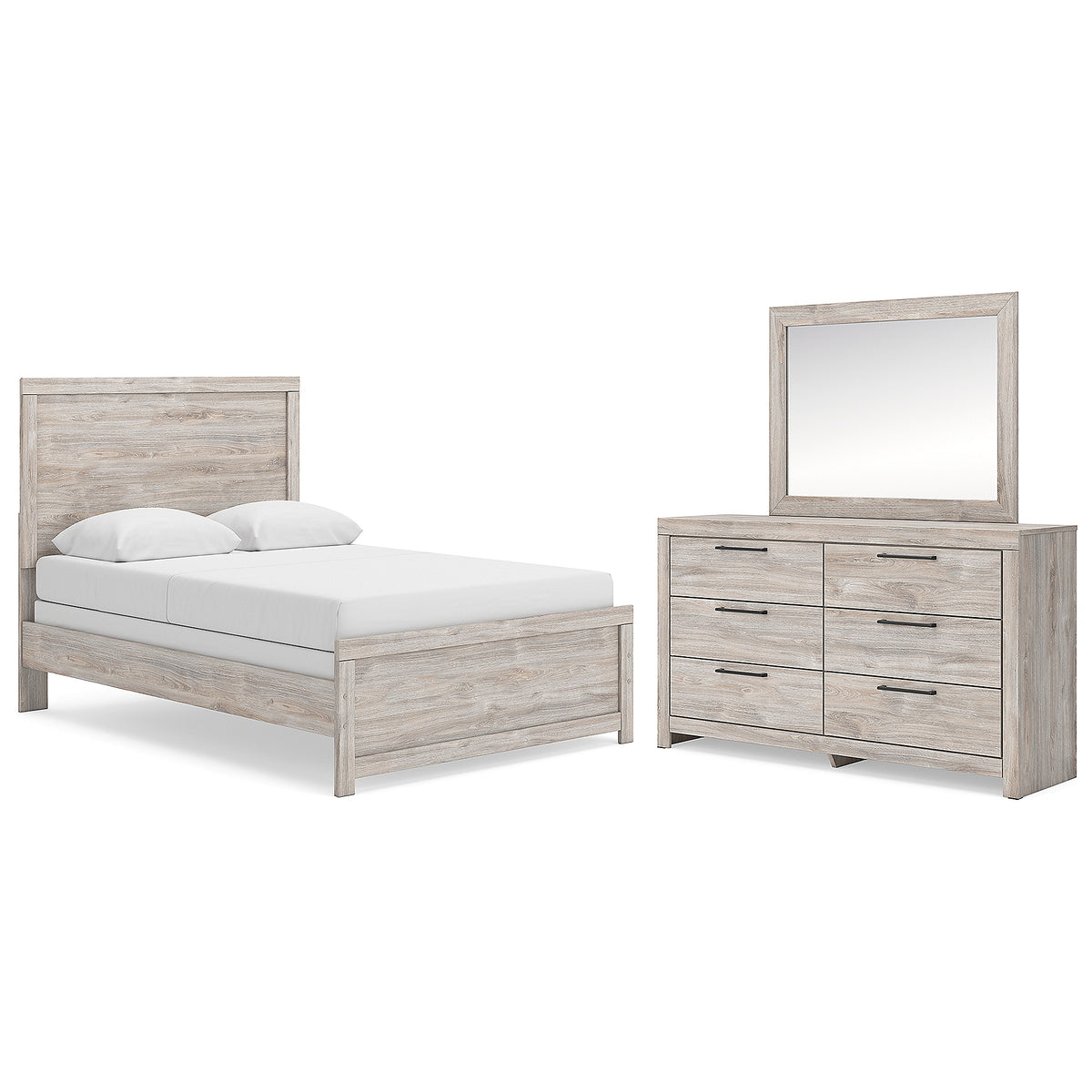 Broachmyn Full Panel Bed, Dresser and Mirror (PCB1120-SI)