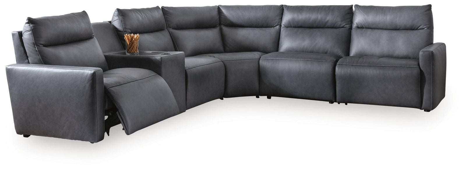 ModZ 6-Piece Power Reclining Sectional with Audio Console (U14001-SI)