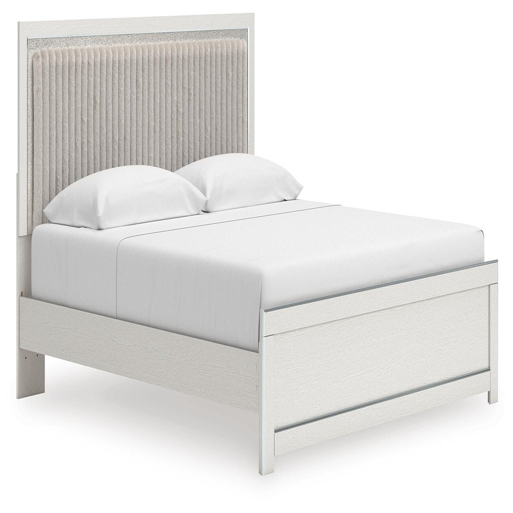 Zuraleus King Upholstered Panel Platform Bed (PCB3381-SI)