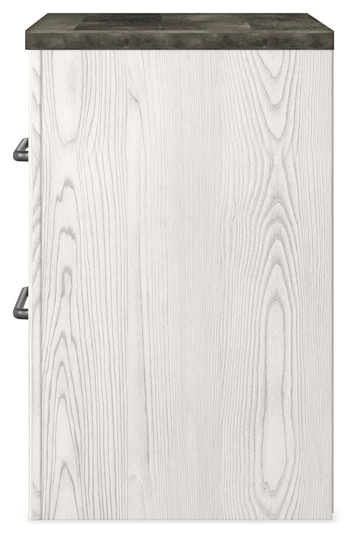 Gerridan Panel Bed, Dresser, Mirror and 2 Nightstands - White/Gray  (B1190-SI) - Image 13