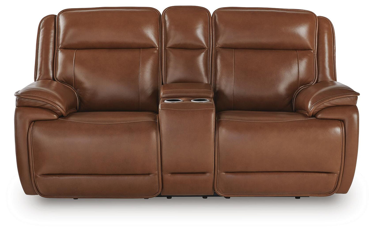Healy Pier Power Reclining Loveseat with Console (U11204-SI)