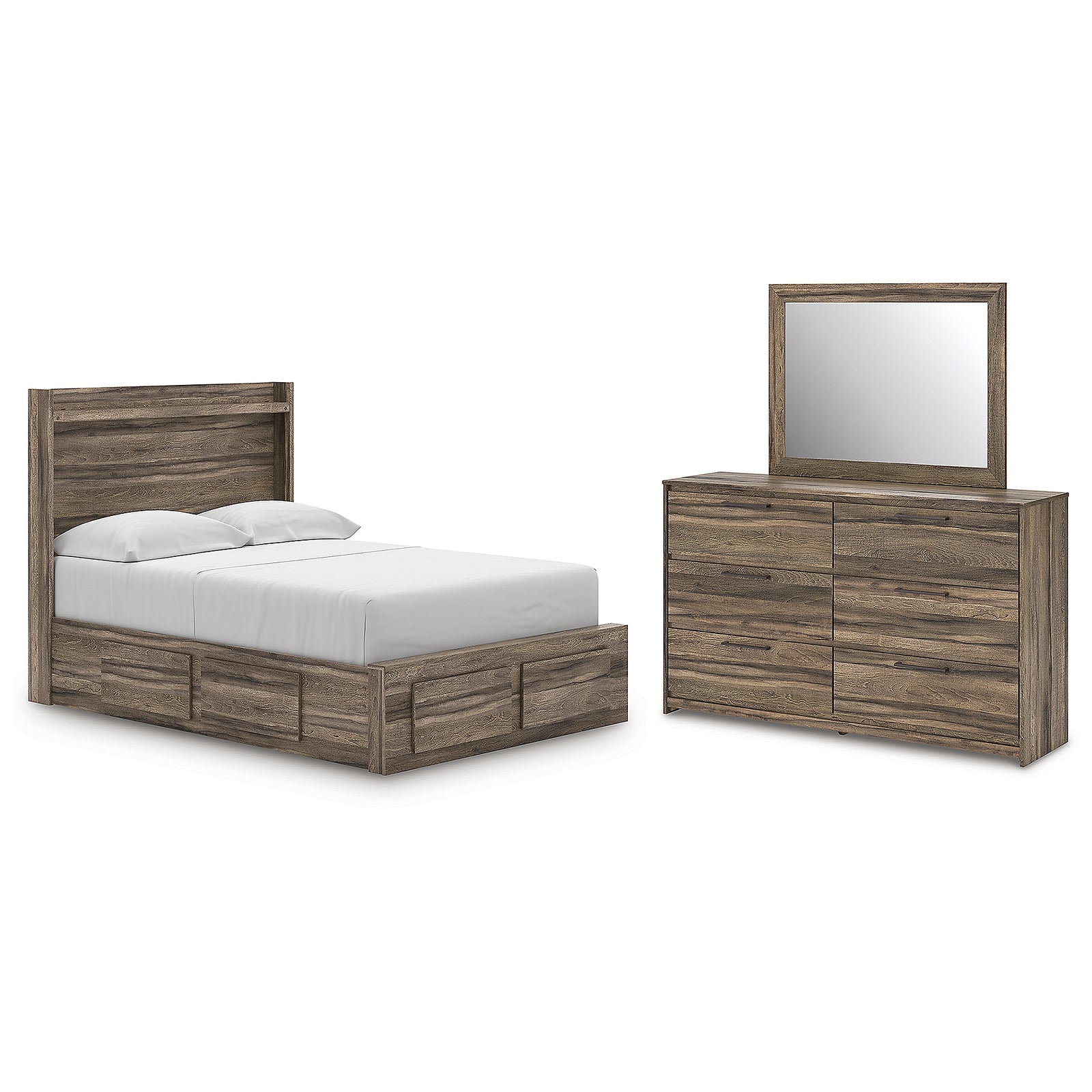 Elbrim Full Panel Storage Bed, Dresser and Mirror (PCB2005-SI) - Image 2