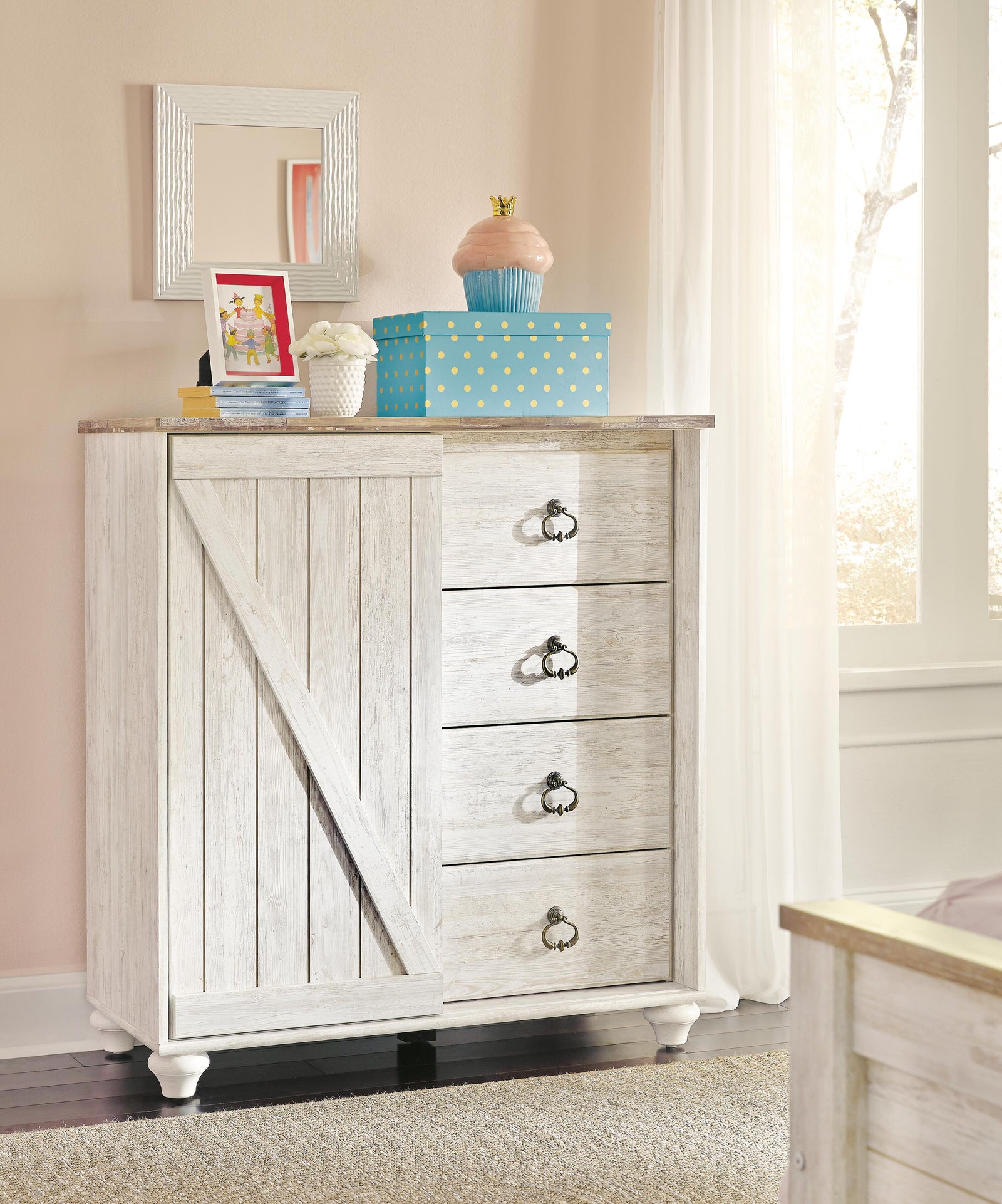 Willowton Dressing Chest (Youth) - Whitewash  (B267-SI) - Image 3