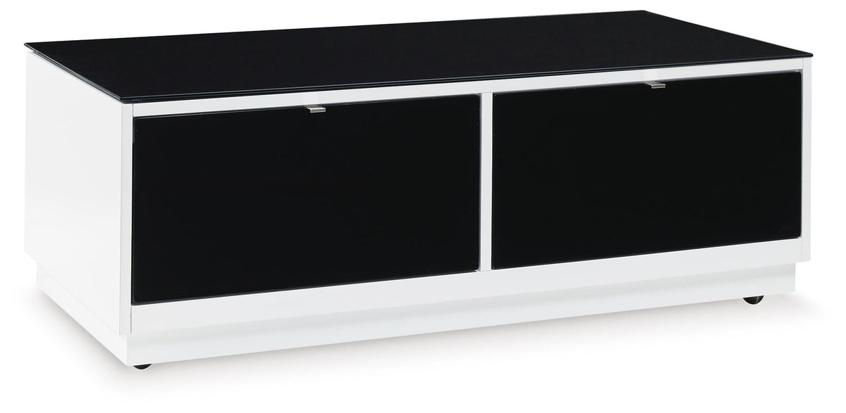 Gardoni Coffee Table - White/Black  (T756-SI)