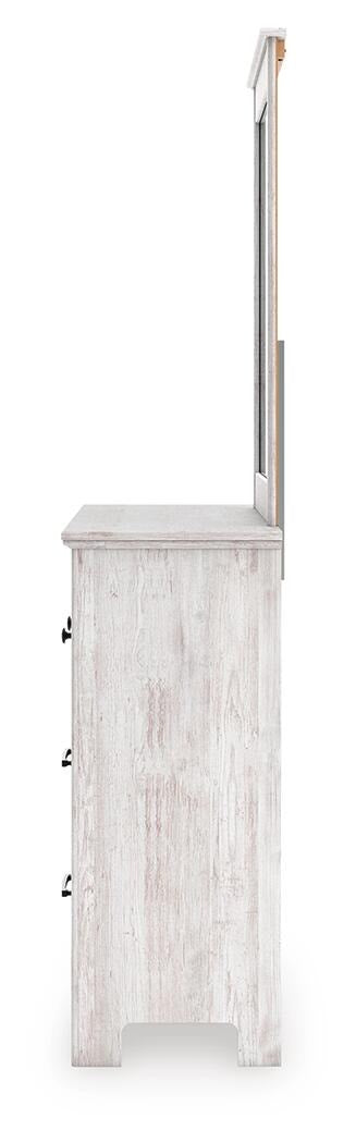 Makidern Queen Panel Bed, Dresser, Mirror and Nightstand (PCB1171-SI) - Image 7