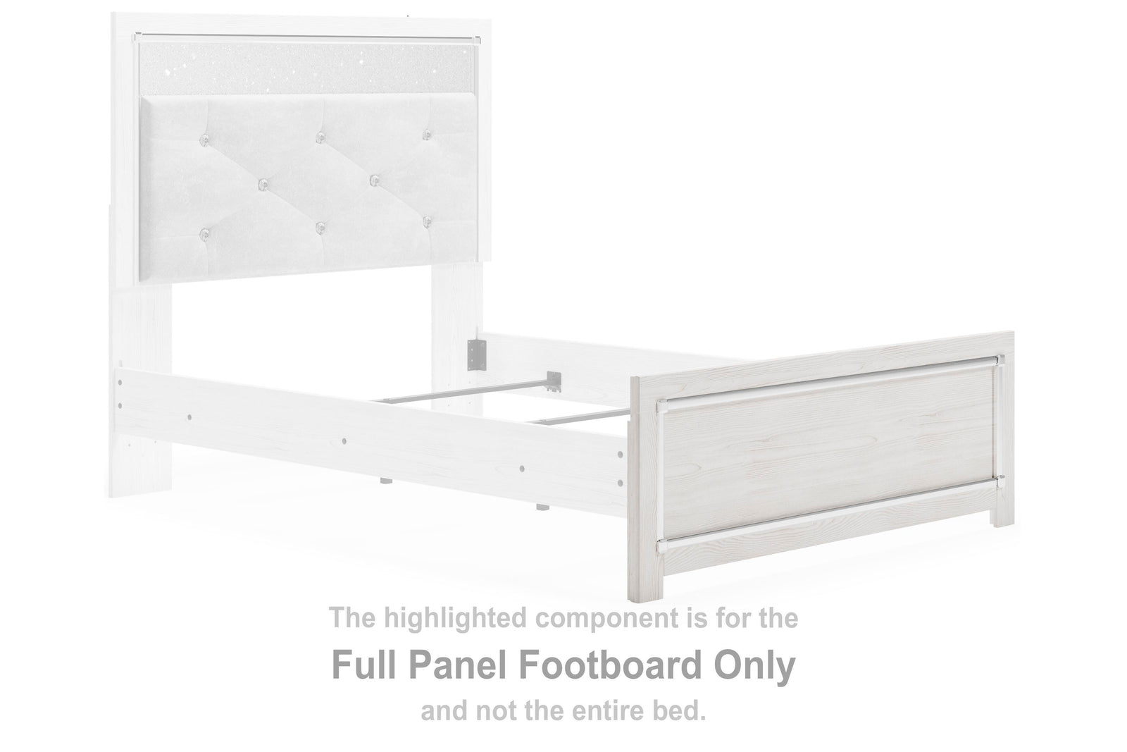 Altyra Panel Footboard - White  (B2640-SI) - Image 2