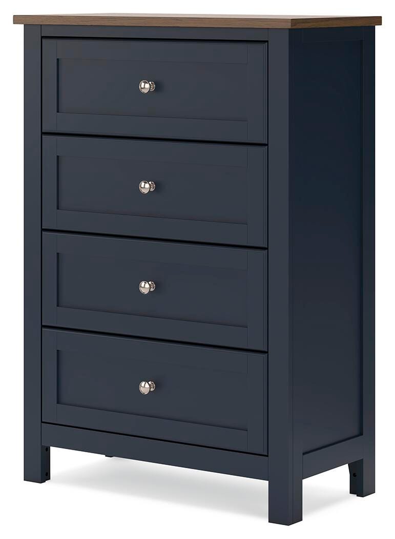 Landocken Panel Bed, Chest and Nightstand - Brown/Blue  (B414-SI) - Image 8
