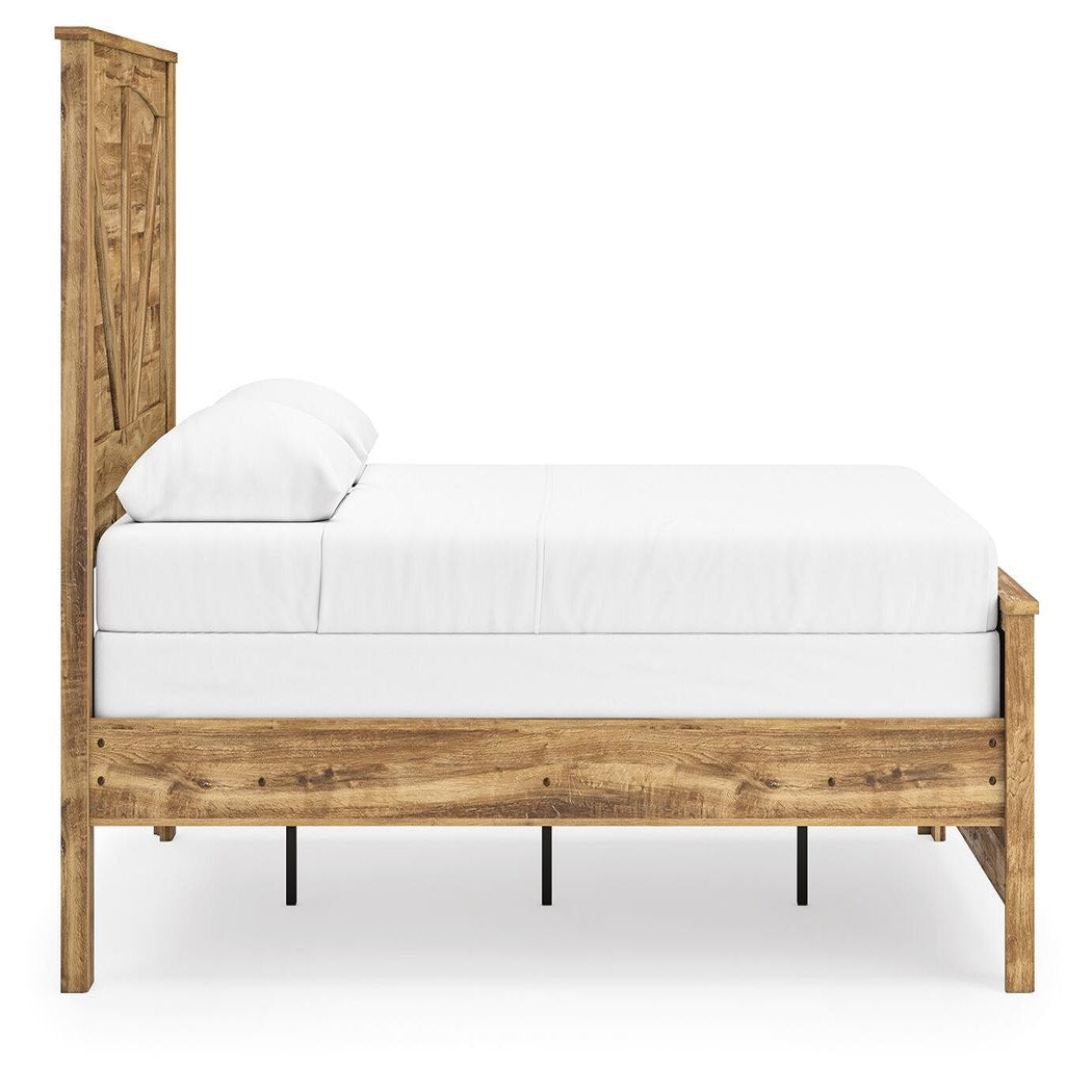 Maystonna Queen Crossbuck Panel Bed, Dresser and Mirror (PCB1580-SI) - Image 11
