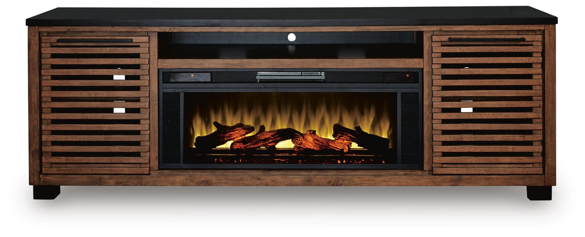 Kallari 84 TV Stand with Electric Fireplace (W737-SI)