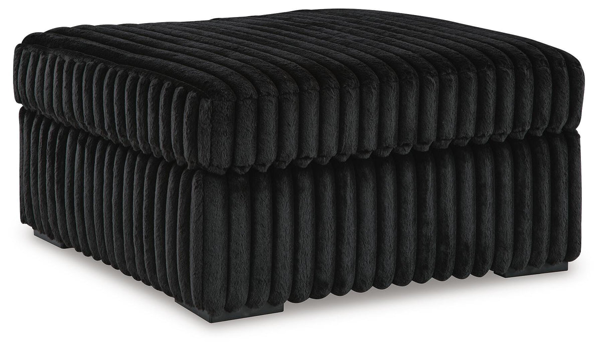 Midnight-Madness Sofa and Oversized Ottoman (98103-SI) - Image 3