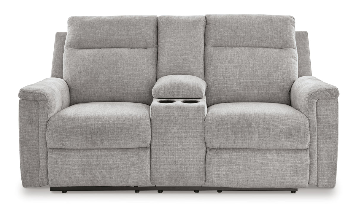 Barnsana Power Reclining Loveseat with Console (33201-SI) - Image 11