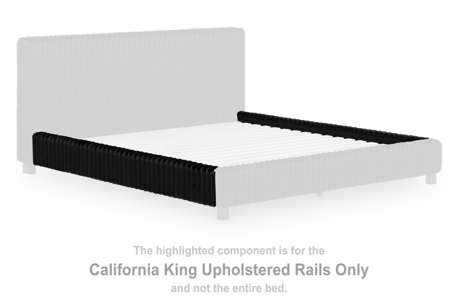 Zuraleus California King Upholstered Rails (PCB3380-SI)