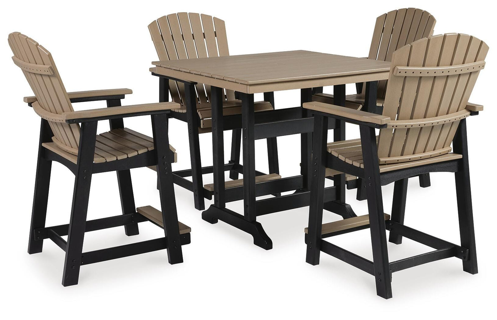 Fairen Trail Outdoor Counter Height Dining Table with 4 Barstools (P211-SI)