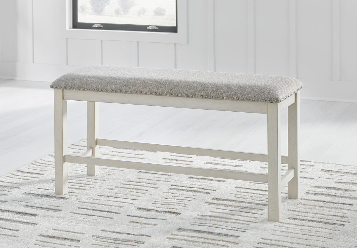 Robbinsdale Counter Height Dining Table, 2 Barstools, Bench and Server (D642-SI) - Image 27