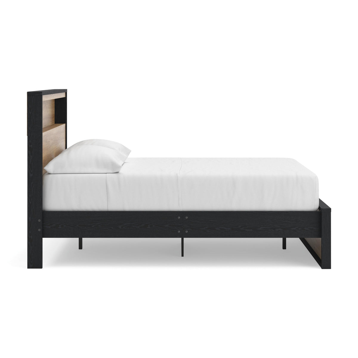 Kozmour Bookcase Complete Bed Frame - Black/Brown  (EB1460-SI) - Image 17